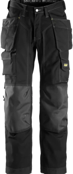 Lattia-asentajan housut Snickers Workwear riipputaskuilla Rip-Stop Kevlar