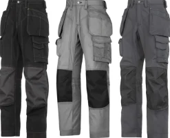 Lattia-asentajan housut Snickers Workwear riipputaskuilla Rip-Stop Kevlar