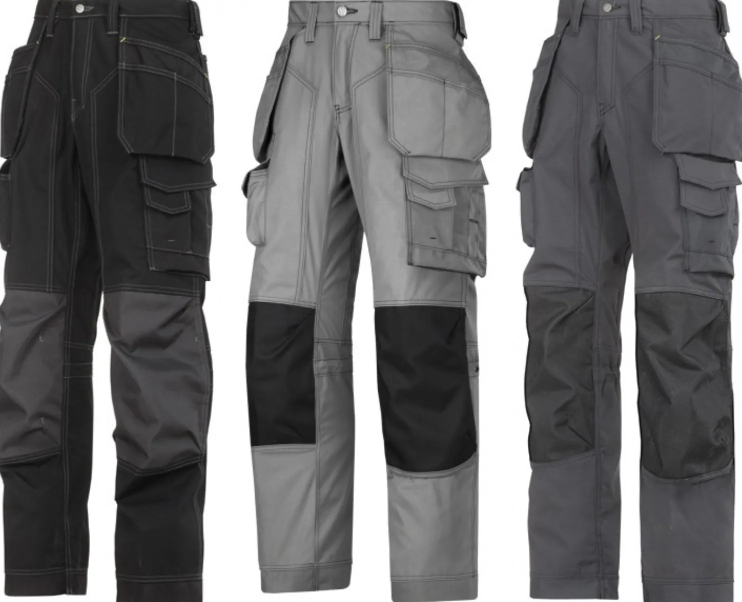 Lattia-asentajan housut Snickers Workwear riipputaskuilla Rip-Stop Kevlar
