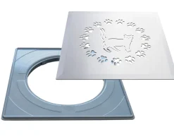 Lattiakaivonkansi PP-Tuote Kissa RST vakioasennuskehyksellä 197 x 197 mm