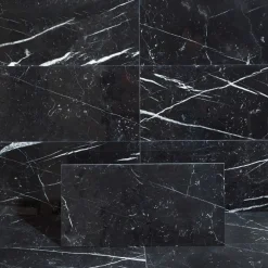 Lattialaatta Arredo Nero Marquina 30.5x61cm, kiillotettu, musta