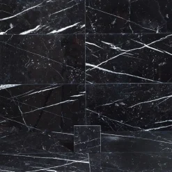Lattialaatta Arredo Nero Marquina 15.2x15.2cm, kiillotettu, musta