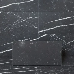 Lattialaatta Arredo Nero Marquina 30.5x61cm, himmeä, musta
