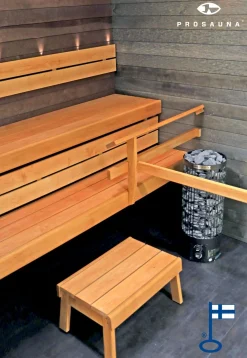 Laudepaketti Prosauna Pro-laude 180 leveys max. 1800 mm syvyys 530/410 mm leppä