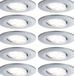 LED-Alasvalosetti Paulmann Calla 10-osainen suunnattava IP65 4000K eri värejä