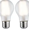 LED-filamenttilamppu Paulmann Pear, E27, 806lm, 7W, 4000K, matta, 2kpl