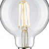 LED-filamenttilamppu Paulmann Globe, G95, E27, 806lm, 7.5W, 2700K, kirkas