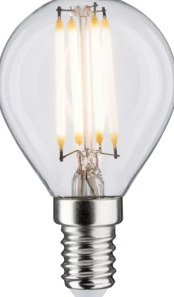 LED-filamenttilamppu Paulmann Drop, E14, 470lm, 5W, 2700K, kirkas