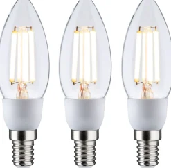 LED-filamenttilamppu Paulmann Eco-Line Candle, E14, 525lm, 2.5W, 3000K, kirkas, 3kpl
