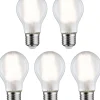 LED-filamenttilamppu Paulmann Pear, E27, 806lm, 7W, 4000K, matta, 5kpl