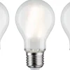 LED-filamenttilamppu Paulmann Pear, E27, 1055lm, 9W, 4000K, matta, 3kpl