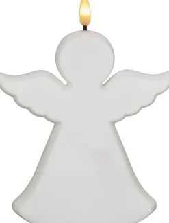 LED-hautakynttilä Star Trading Flamme Angel, 13,5x3,5x18cm, valkoinen