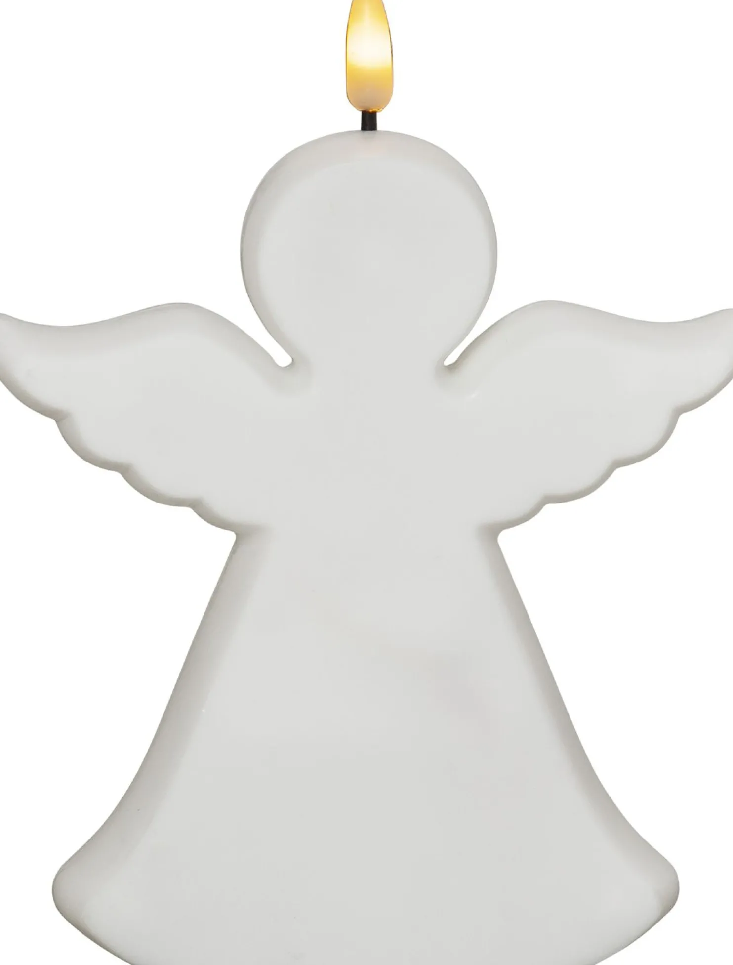 LED-hautakynttilä Star Trading Flamme Angel, 13,5x3,5x18cm, valkoinen