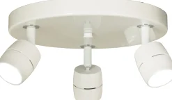 LED-kattospotti Aneta Lighting Lumi 3-osainen pyöreä valkoinen himmennettävä