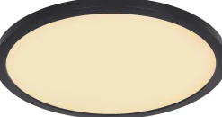 LED-kattovalaisin Globo Sapana IP44 Ø29,4 cm musta