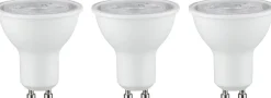 LED-kohdelamppu Paulmann Reflector, GU10, 250lm, 3.5W, 4000K, mattavalkoinen, 3kpl