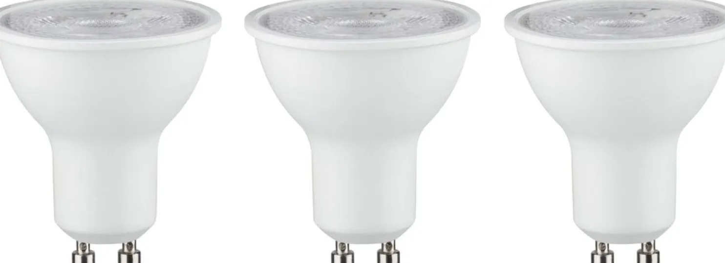 LED-kohdelamppu Paulmann Reflector, GU10, 250lm, 3.5W, 4000K, mattavalkoinen, 3kpl