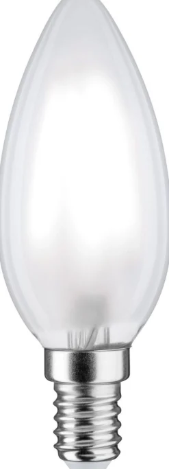 LED-kynttilälamppu Paulmann Candle, E14, 470lm, 5W, 6500K, filamentti, himmennettävä, matta