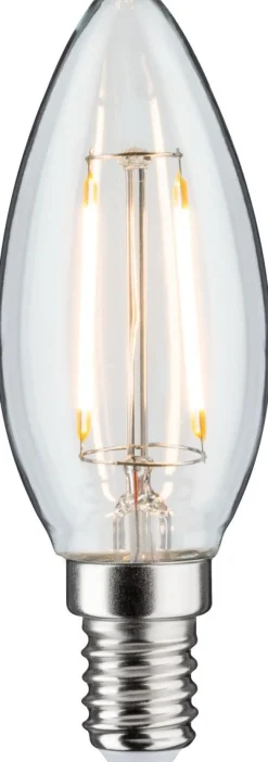 LED-kynttilälamppu Paulmann Plug & Shine, E14, DC 24V, 160lm, 2W, 3000K, filamentti, himmennettävä, kirkas