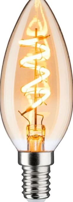 LED-kynttilälamppu Paulmann Vintage Edition Candle, E14, 150lm, 4W, 1800K, himmennettävä, kulta