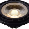 LED-lamppu Lucide ES111, GU10, 12W Dim to warm, 2200K/3000K, musta