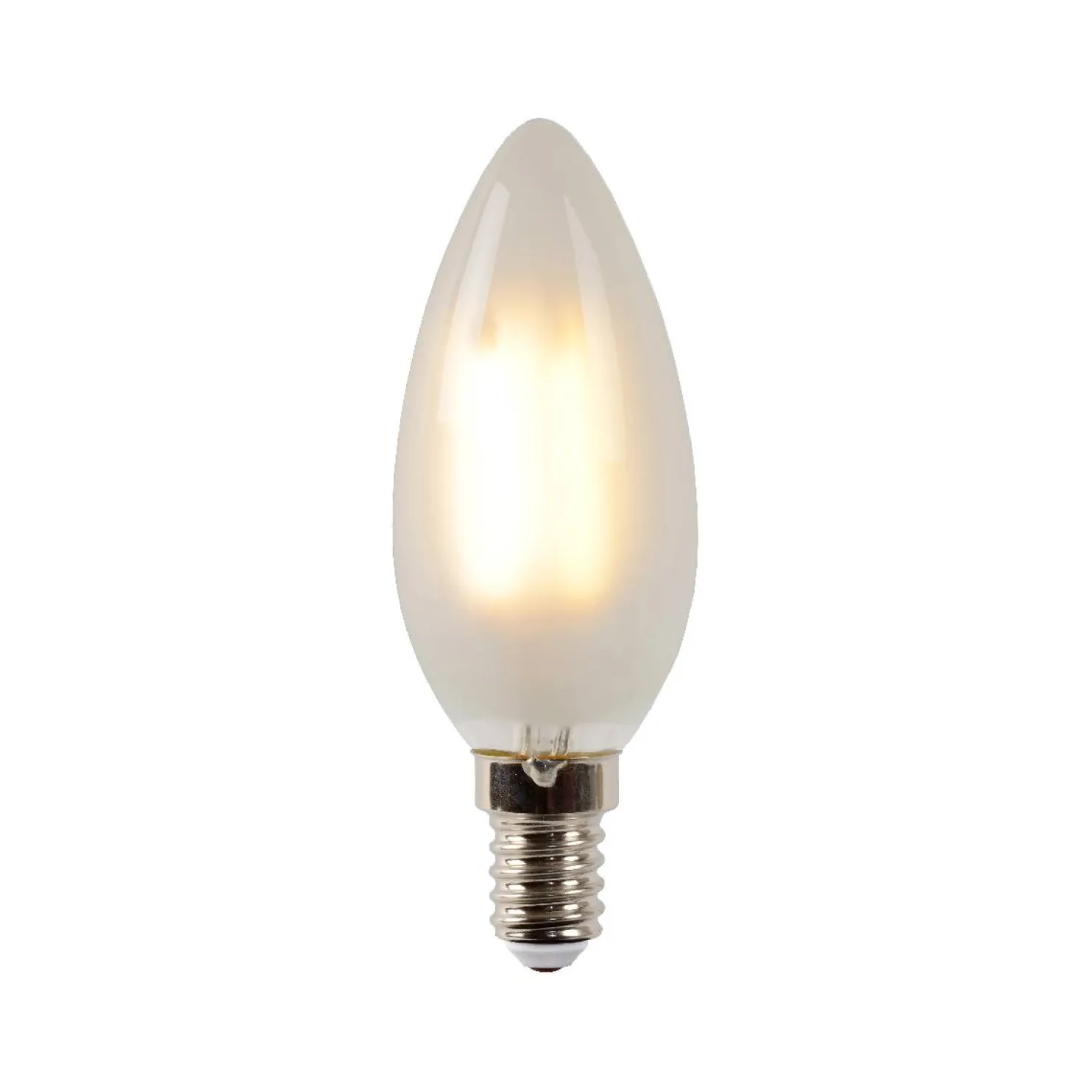 LED-lamppu Lucide filamentti E14 Ø4cm himmennettävä 4W 2700K maitolasi