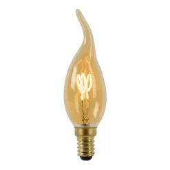LED-lamppu Lucide filamentti E14 Ø3,5cm himmennettävä 3W 2200K amber