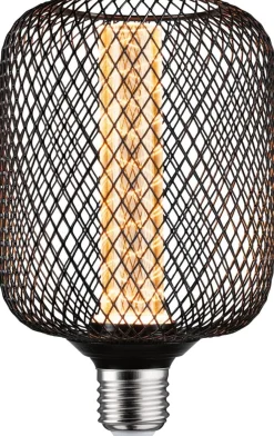 LED-lamppu Paulmann Metallic Glow Illuminant Zyl, E27, Spiral, 200lm, 4.2W, 1800K, musta