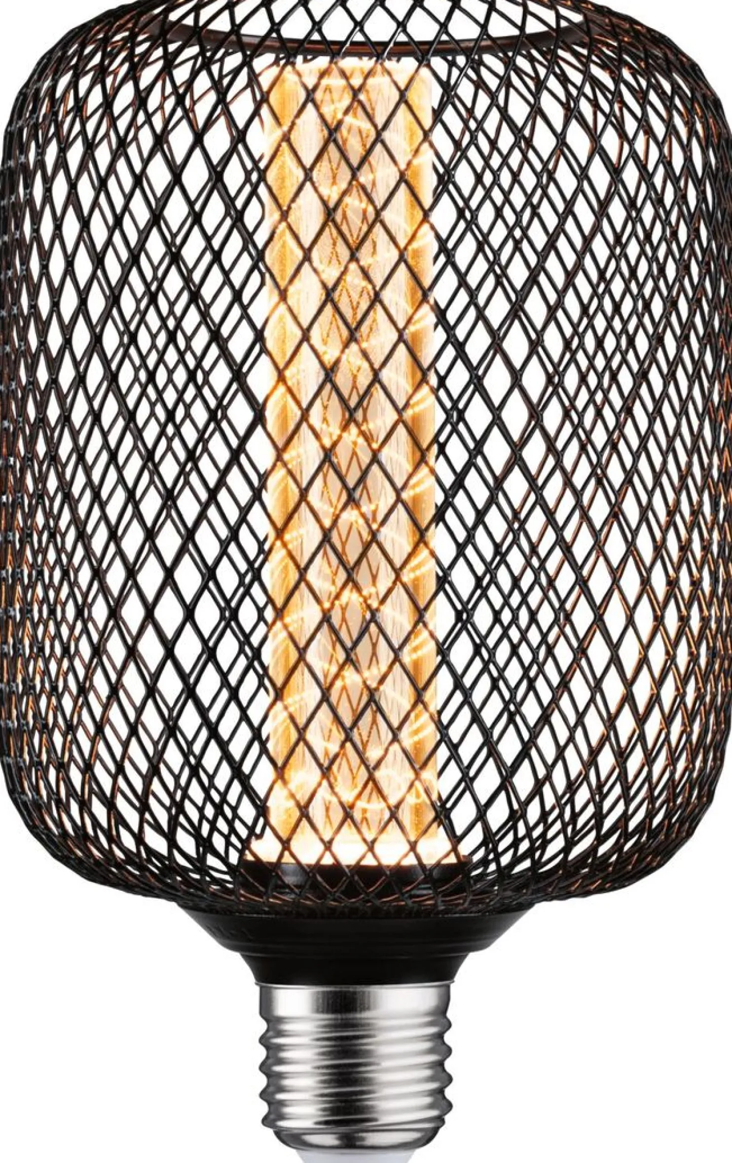 LED-lamppu Paulmann Metallic Glow Illuminant Zyl, E27, Spiral, 200lm, 4.2W, 1800K, musta