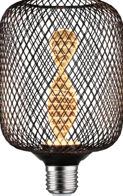 LED-lamppu Paulmann Metallic Glow Illuminant Zyl, E27, Helix ,110lm, 3.5W, 1800K, musta