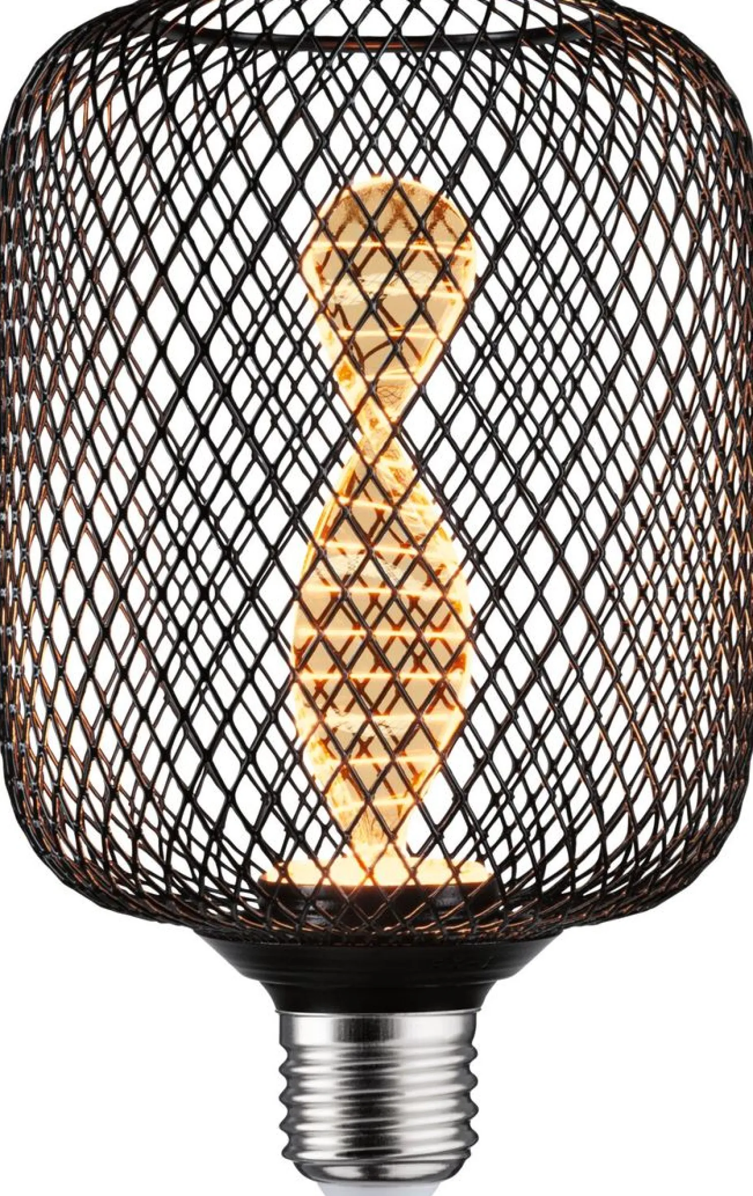 LED-lamppu Paulmann Metallic Glow Illuminant Zyl, E27, Helix ,110lm, 3.5W, 1800K, musta