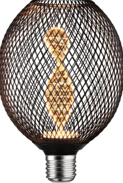 LED-lamppu Paulmann Metallic Glow Globe, E27, Helix, 110lm, 3.5W, 1800K, musta