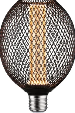 LED-lamppu Paulmann Metallic Glow Globe, E27, Spiral, 200lm, 4.2W, 1800K, musta