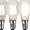 LED-lamppu Star Trading Clear Filament 3-step 354-91-1, Ø45x83mm, E14, P45, 4.2W, 3000K