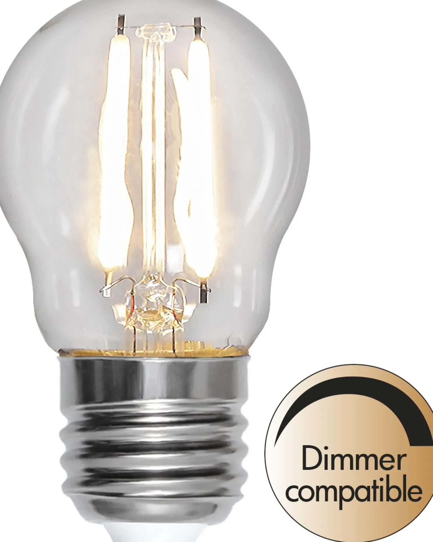 LED-lamppu Star Trading Clear White Filament 352-82, Ø45x78mm, E27, G45, 2.5W, 2700K, 250lm