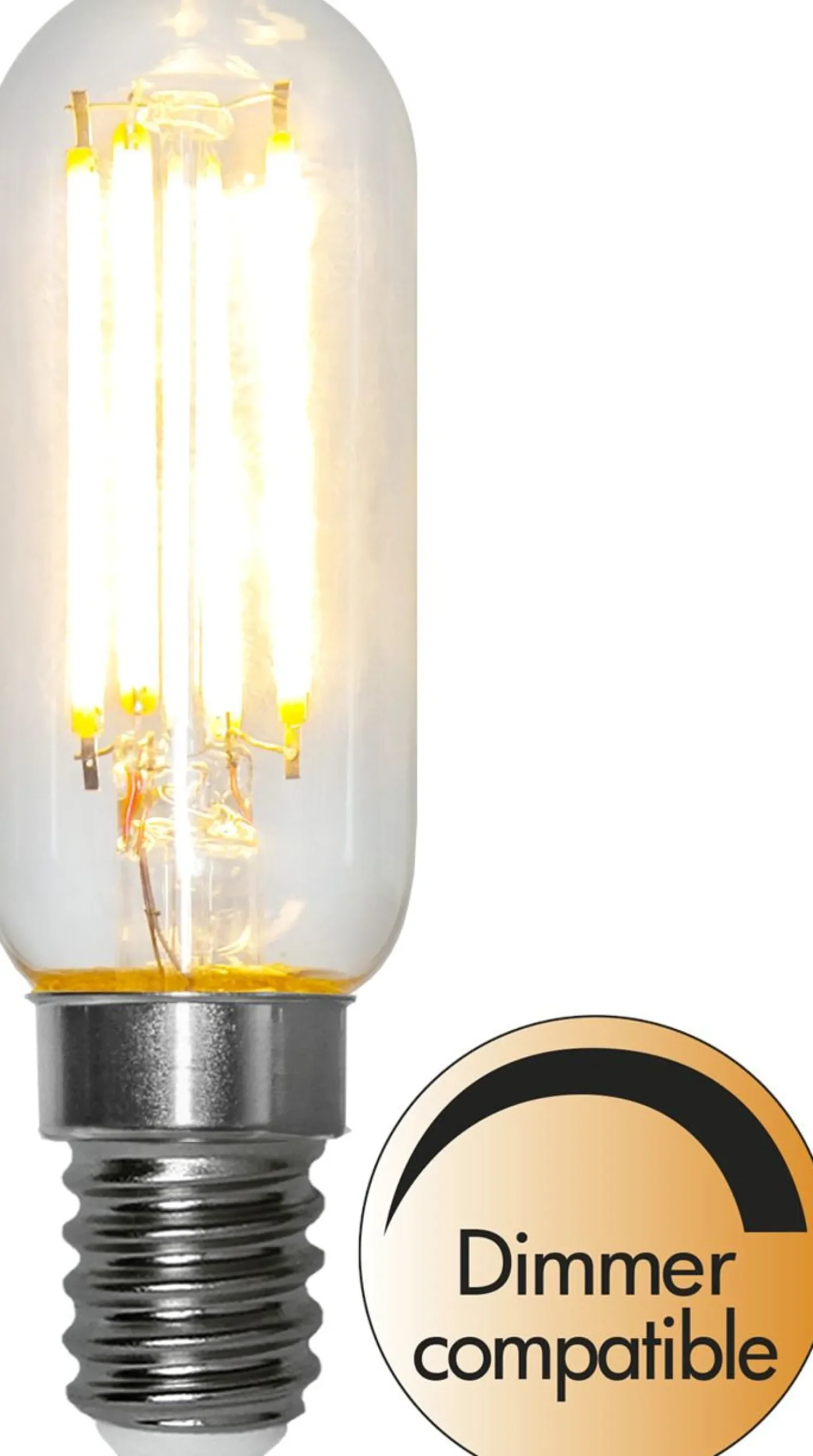 LED-lamppu Star Trading Clear Filament 354-03-1, Ø25x85mm, E14, T25, 4.9W, 2700K, 470lm