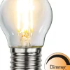 LED-lamppu Star Trading Clear Filament 351-35, Ø45x78mm, E27, G45, 2.5W, 2700K, 250lm
