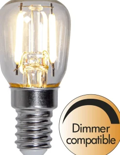 LED-lamppu Star Trading Clear White Filament 352-78, Ø26x58mm, E14, ST26, 1.6W, 2700K, 110lm