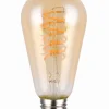 LED-lamppu Trio E27, filament industrial 4W, 200lm 1800K, ruskea, switch dimmer