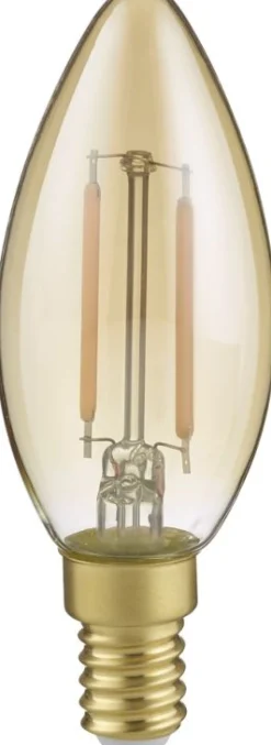 LED-lamppu Trio E14 filament kynttilä 2W 225lm 2700K ruskea
