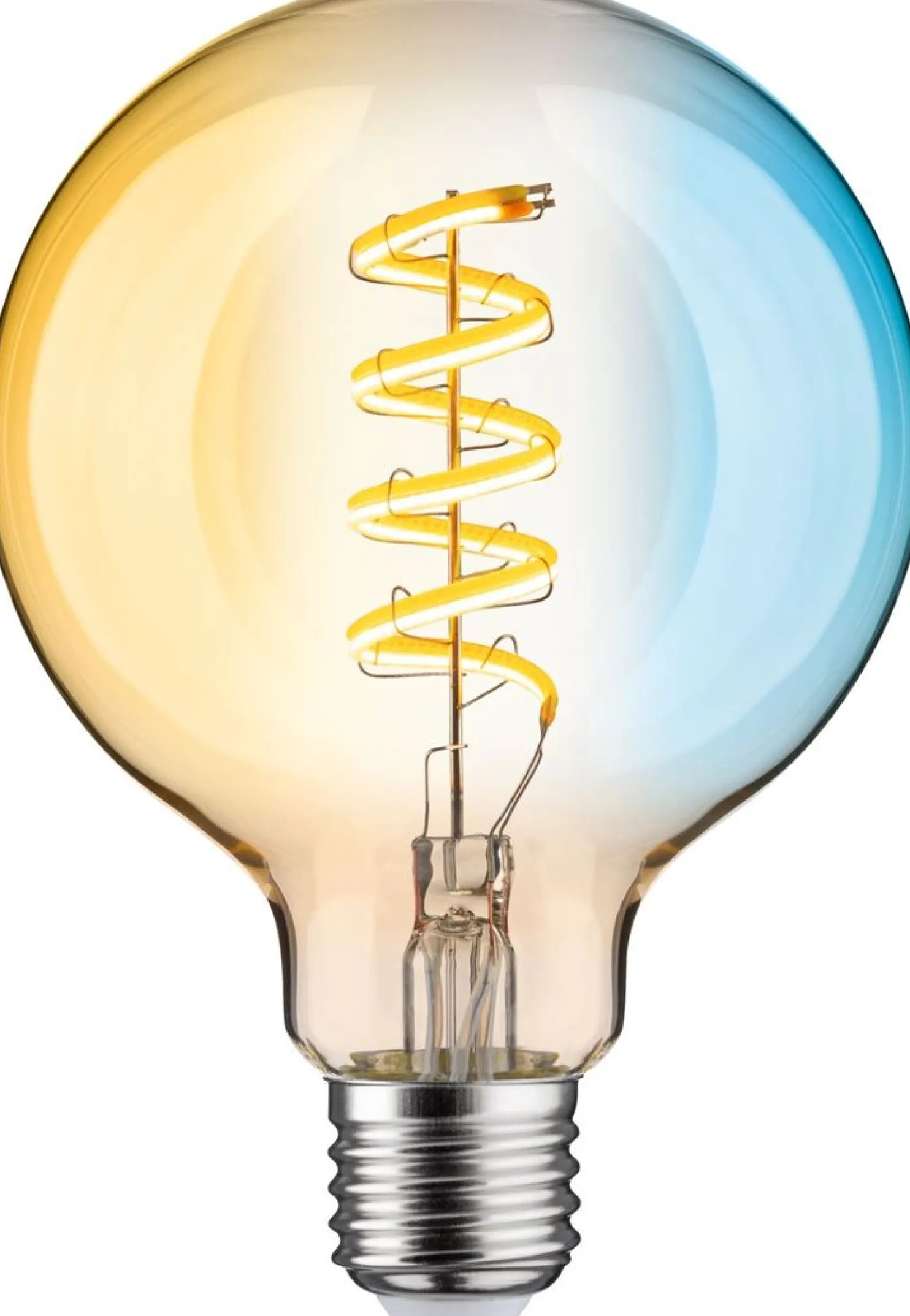LED-älylamppu Paulmann Smart Home Zigbee 3.0 Globe, G95, E27, 600lm, 7.5W, filamentti, säädettävä värilämpötila, himmennettävä, kulta