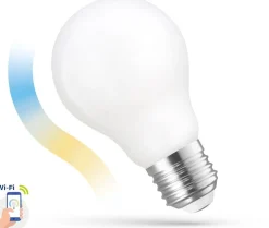 LED-älylamppu Spectrum E27 5W 230V COG CCT+DIM Wi-Fi 3000-6000K matta