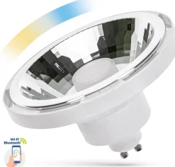 LED-älylamppu Spectrum GU10 AR111 10W 230V valkoinen 30° CCT+DIM Wi-Fi/BT 3000-6000K