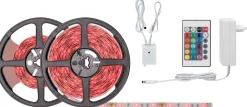 LED-Nauhasetti muuntaja + kaukosäädin Paulmann SimpLED Stripe Set katkaistava RGB eri kokoja