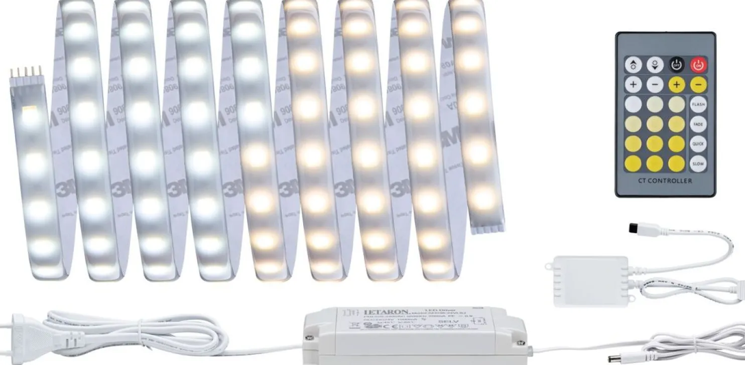LED-Nauhasetti muuntaja + kaukosäädin Paulmann Max Basic Set 3m säädettävä valosävy muovi