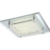 LED-plafondi Globo Liana 36x36cm 17W teräs