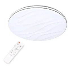 LED-plafondi Polux Desert Ø38cm 24W himmennettävä valkoinen