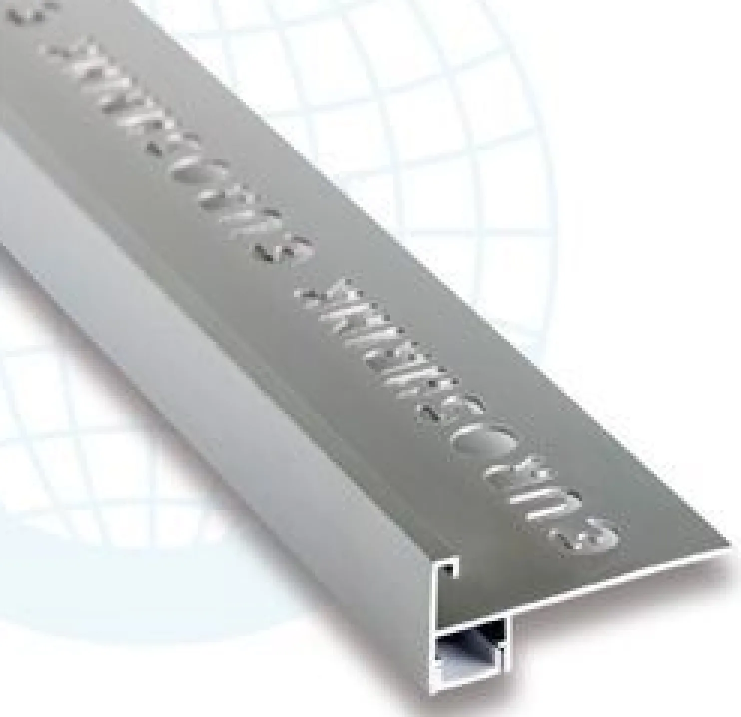 LED-porraslistan ulkokulmapala Euroshrink E-305A, alumiini, mattahopea