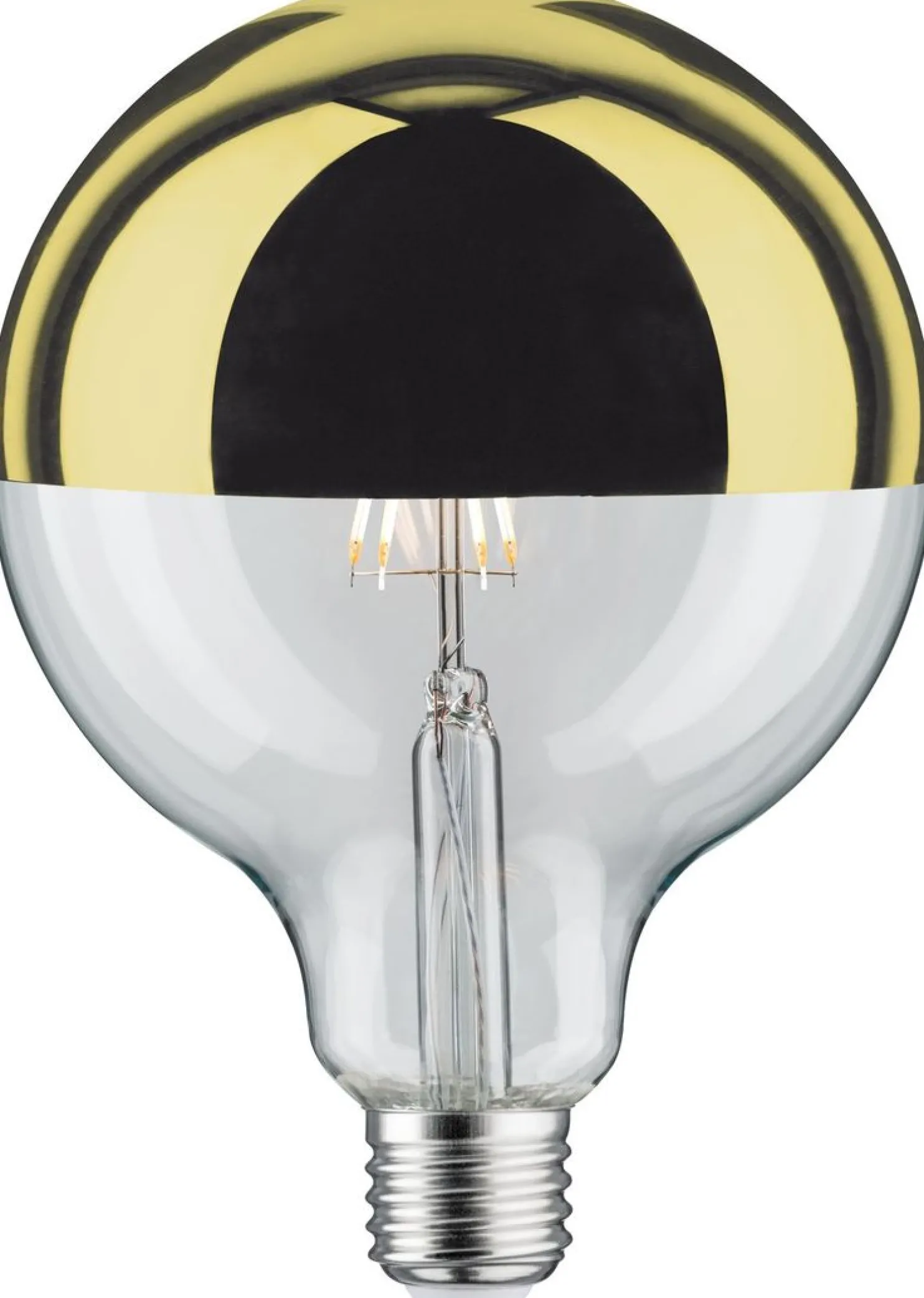 LED-pääpeililamppu Paulmann Modern Classic Edition Globe, E27, G125, 600lm, 6.5W, 2700K, himmennettävä, kulta