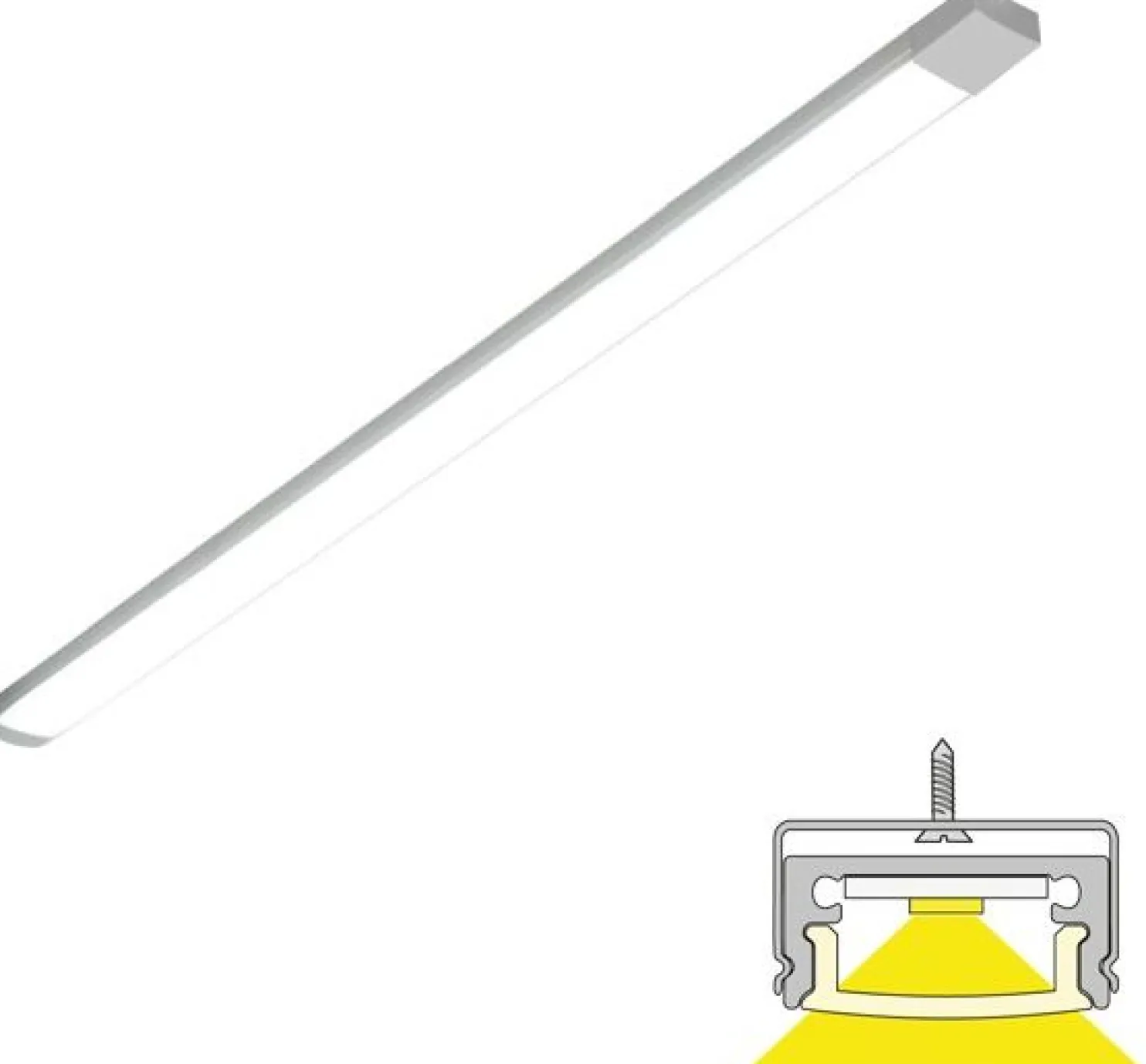 LED-profiili Limente 147, 24V 13W IP44, 17x1470x9mm, alumiini